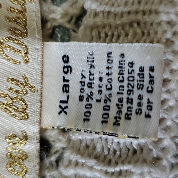 Love by‎ Design. Knit sweater.  Lightweight. Cream color size XL. Open kn… - Picture 8 of 9